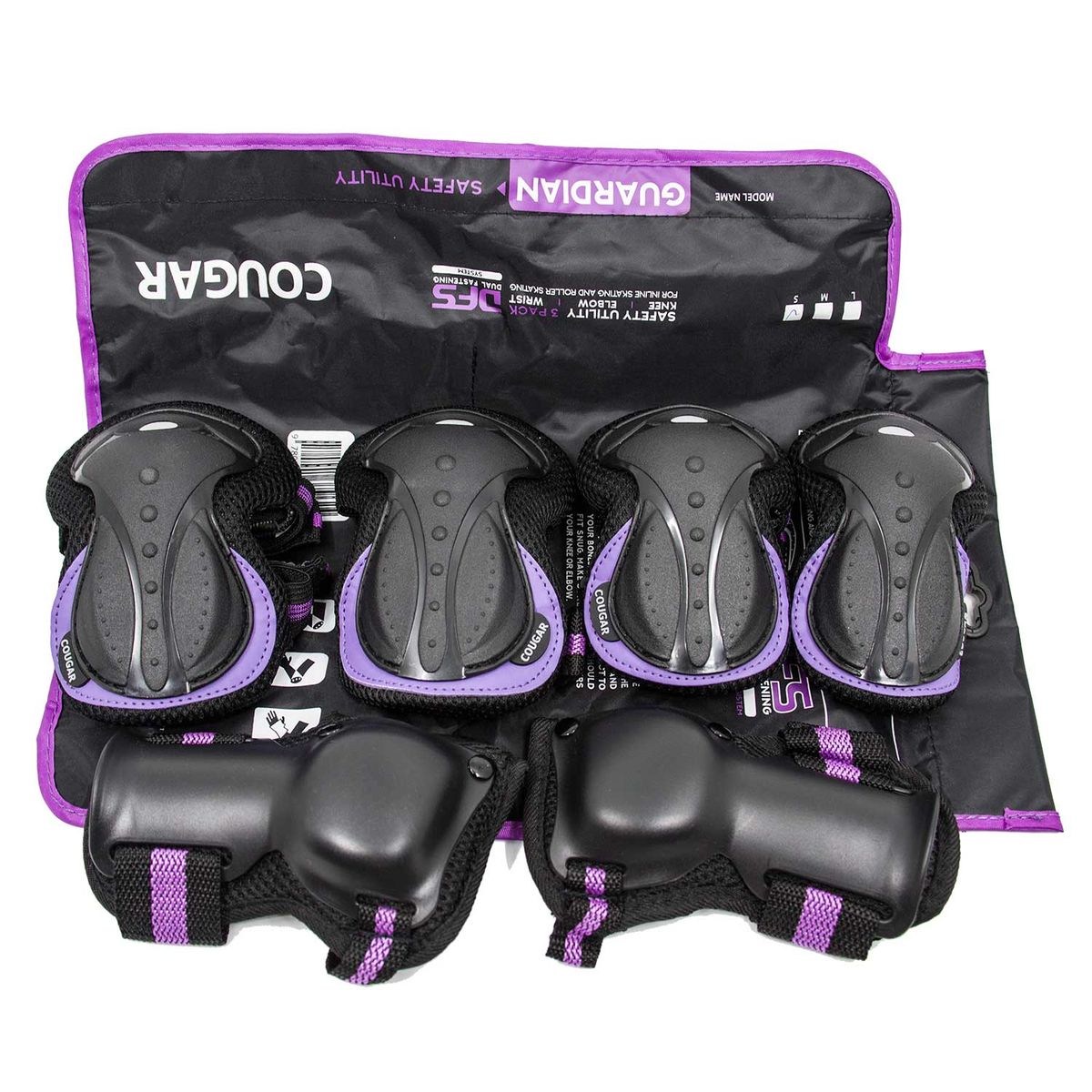 COUGAR - Set de protecciones Cougar Fucsia L