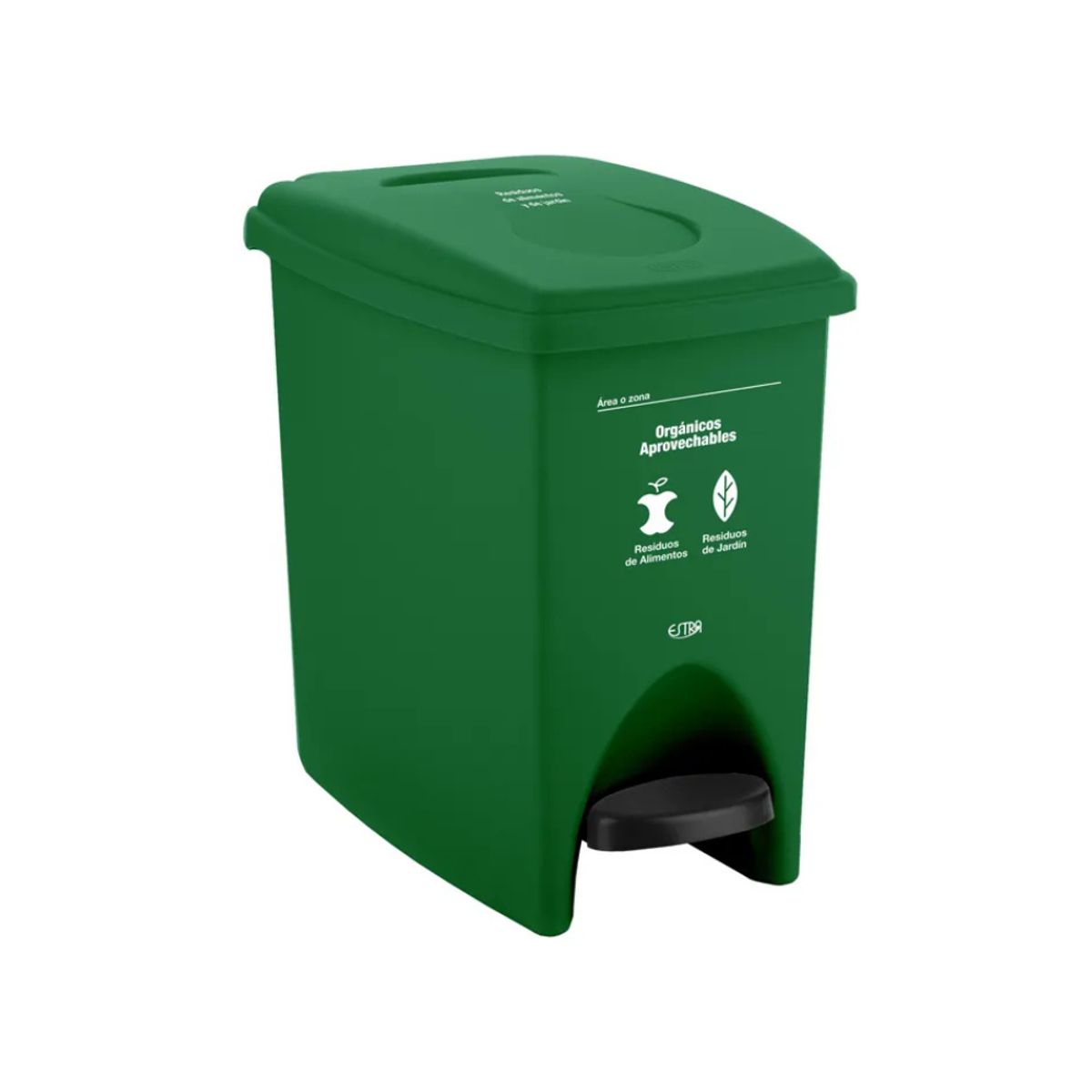 ESTRA - Caneca Pedal 10L Verde Orgánico Estra 4-1042555