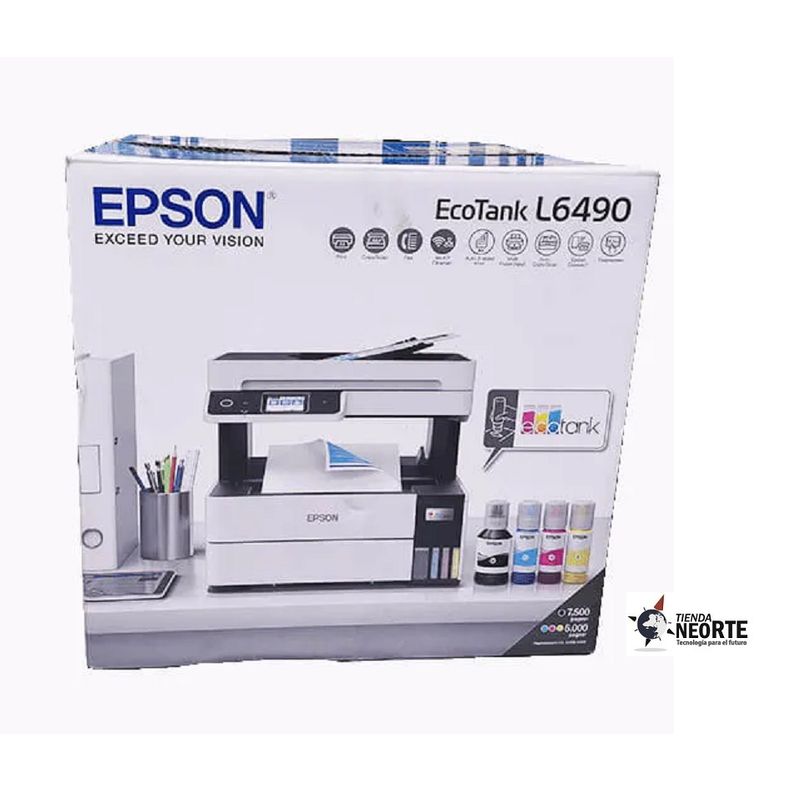 EPSON - IMPPRESORA MULTIFUNCION EPSON ECOTANK L6490 WIFI - USB - RED - DUPLEX