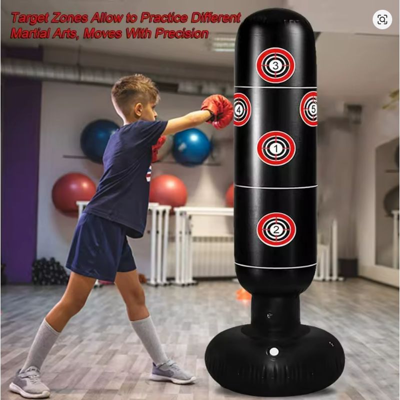 GENERICO - Saco De Boxeo Inflable Con Base De Arena O Agua Mas Guantes