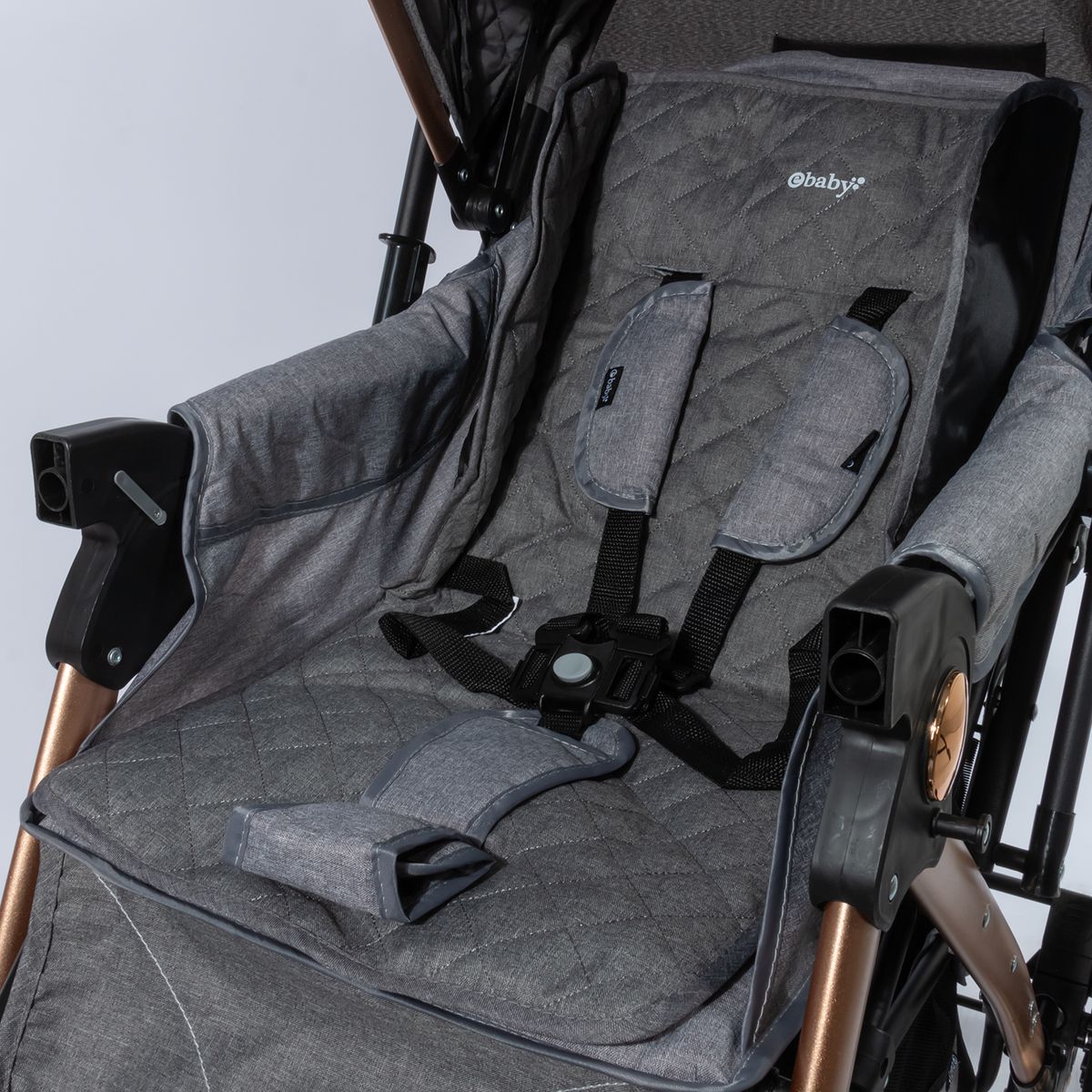 EBABY - Coche cuna HARDY mango reversible GRIS EB1157