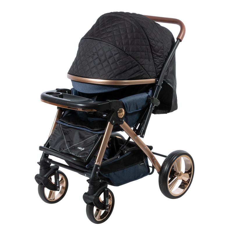EBABY - Coche cuna HARDY mango reversible AZUL EB1157