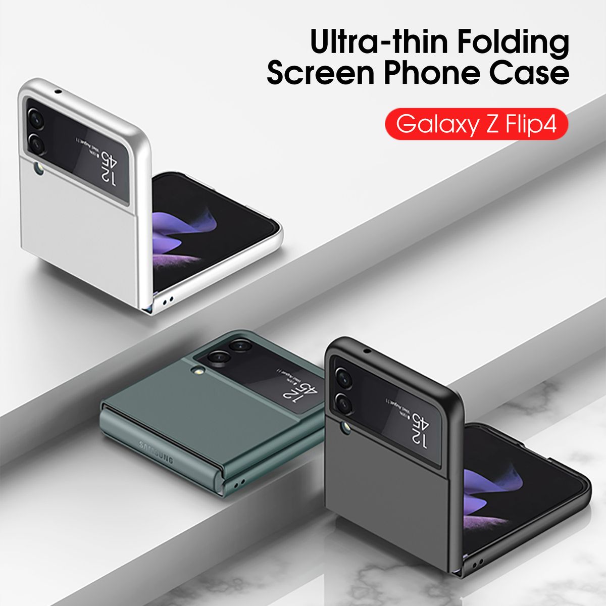 GENERICO - Funda Carcasa Estuche Protector Para Samsung Z Flip 4 Negro
