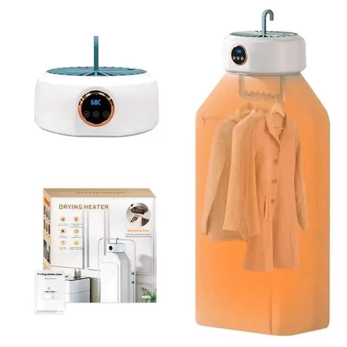 AMERICAN GENERICS - Secador De Ropa Plegable Eléctrico Portátil Tendedero