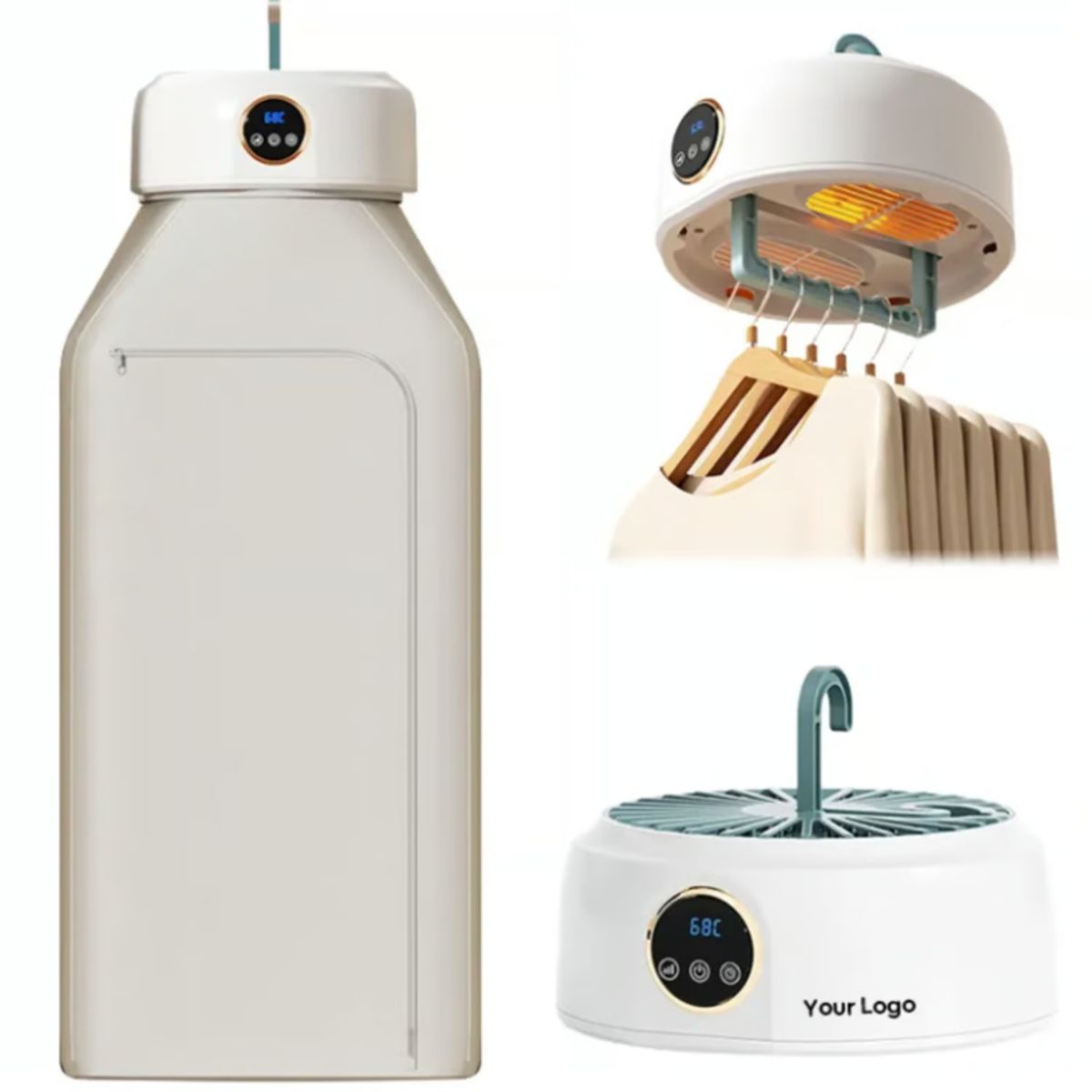 AMERICAN GENERICS - Secador De Ropa Plegable Eléctrico Portátil Tendedero