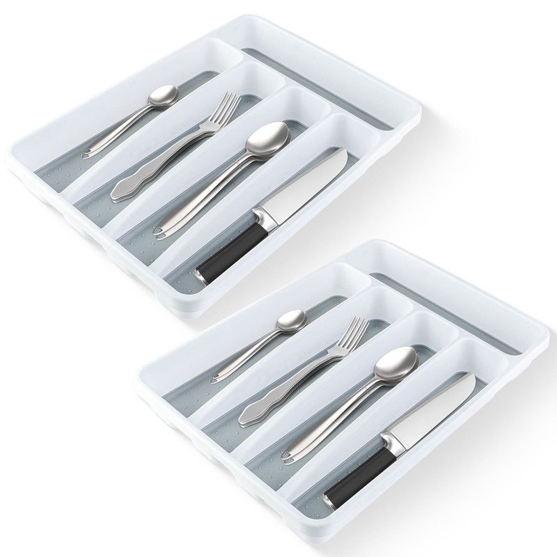 CHEF MASTER - Set x2 Cubiertero 5 Divisiones Cajón Cocina Antideslizante