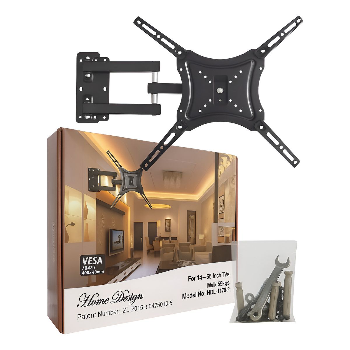 HOME DESIGN - Soporte Base Pared Tv Lcd Led Base 14 Hasta 55 '' 50kg Full