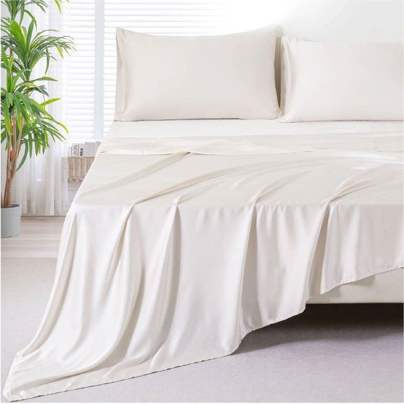 MY HOME STORE - Juego de sábanas de Bambú Beige 230 Hilos