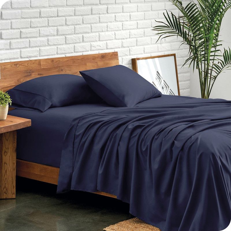 MY HOME STORE - Sábanas Microtex Azul Oscuro