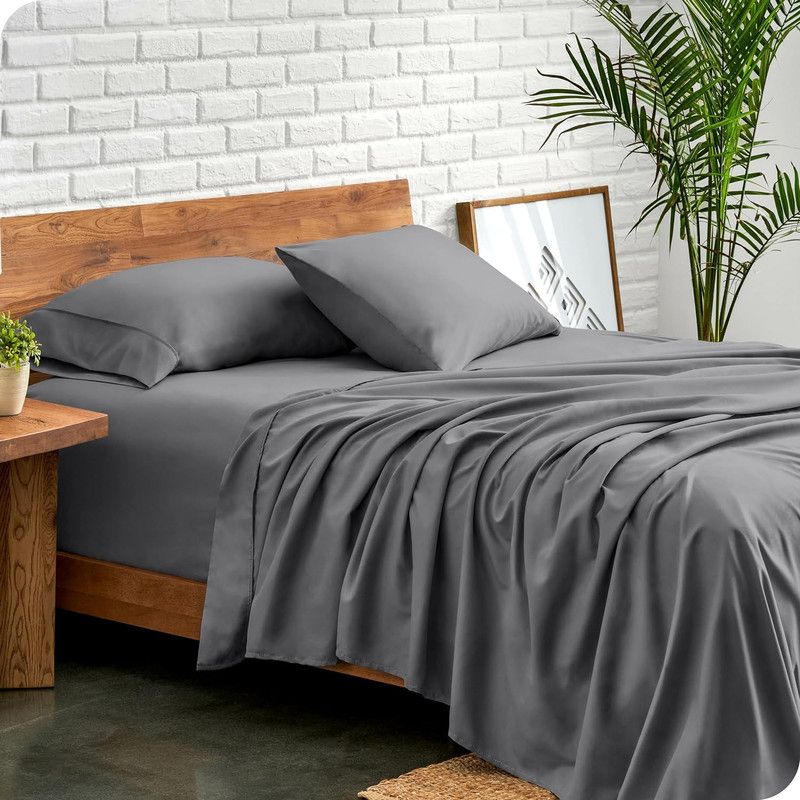 MY HOME STORE - Sábanas Microtex Gris Oscuro