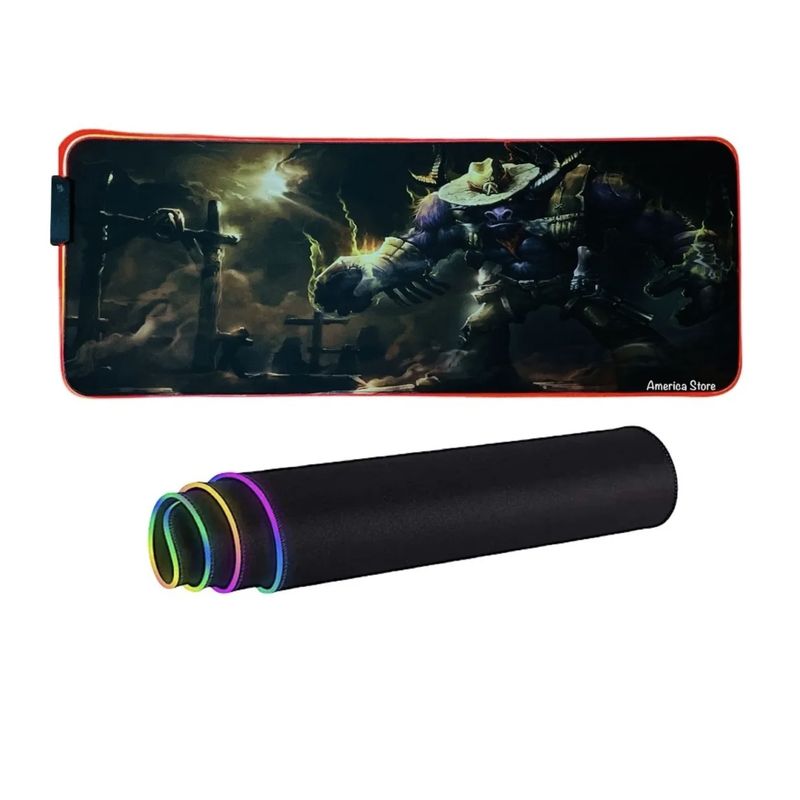 GENERICO - Pad Mouse Gamer Rgb Alfombra Rgb 80cm X 30cm 10 Colores Luz G04