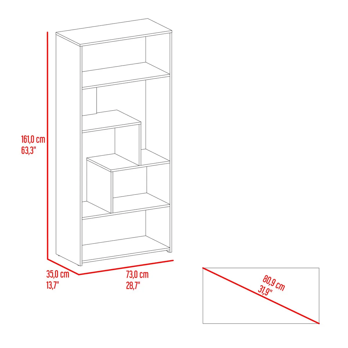 RTA MUEBLES - Biblioteca Louis BLF 11714 Fresno RTA