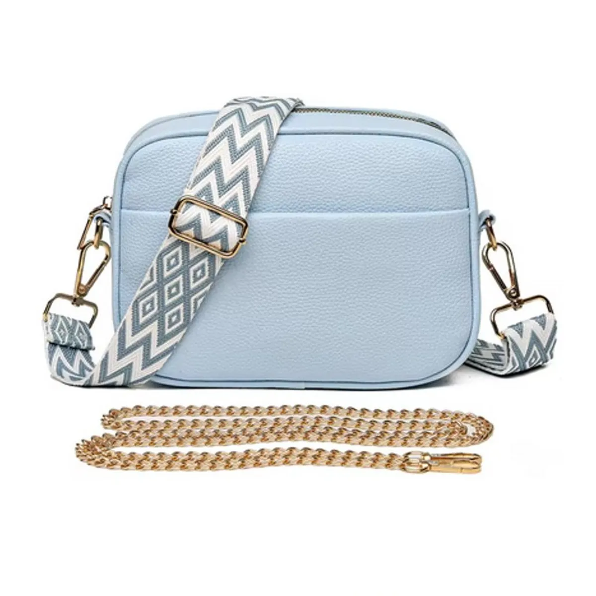 ART CREATION - Bolsos de Mano y Hombro para Mujer Estilo Elegante Color Azul Claro