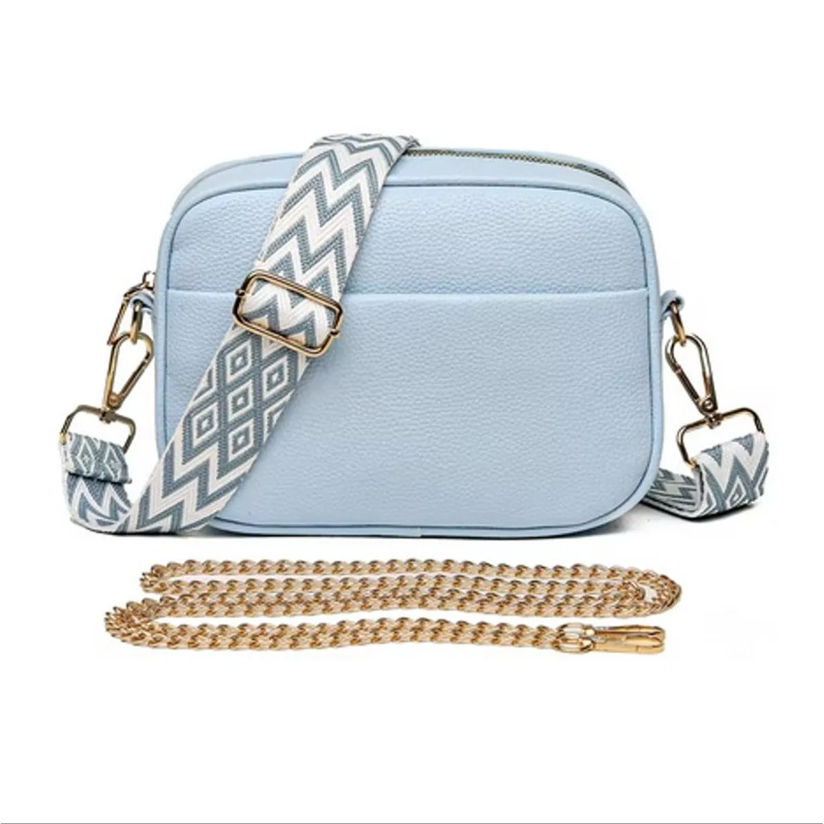 ART CREATION - Bolsos de Mano y Hombro para Mujer Estilo Elegante Color Azul Claro