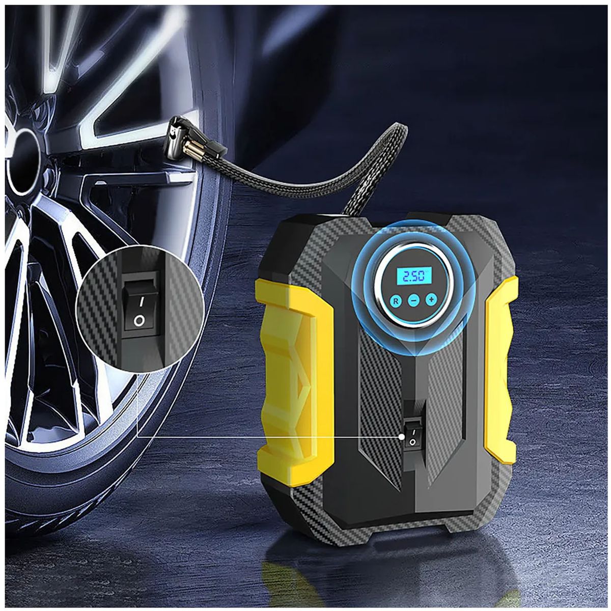 ONE PIXEL - Compresor De Aire Portatil Automatico Para Carro One Pixel