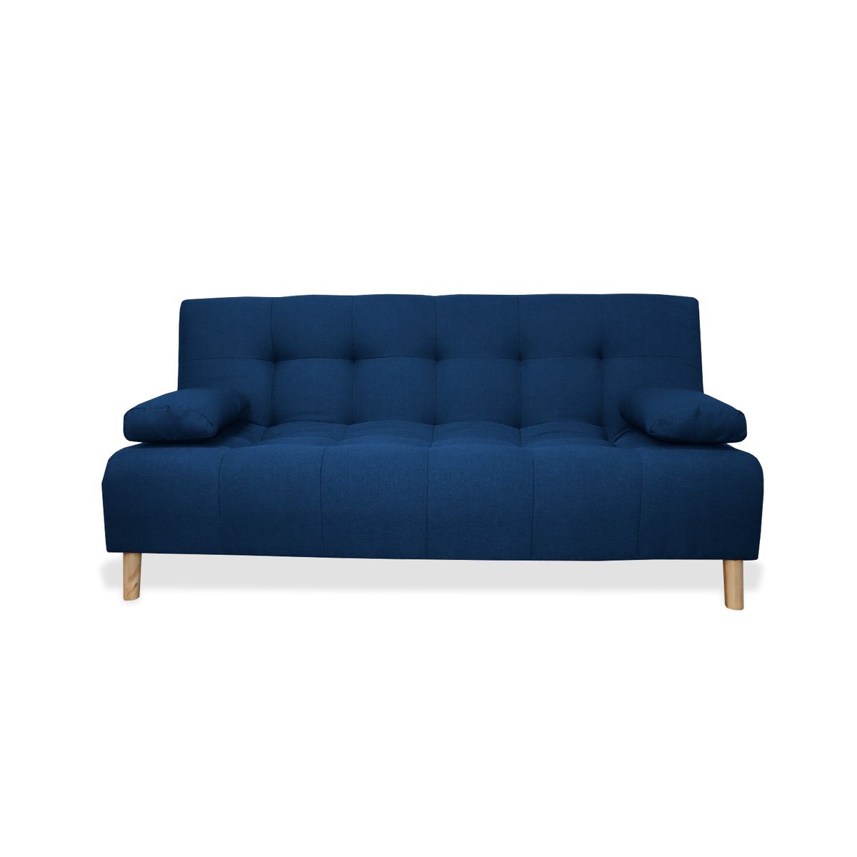 MUEBLES REM - Sofa Cama Sabathy 3 Puestos Azul Petroleo + Cojines