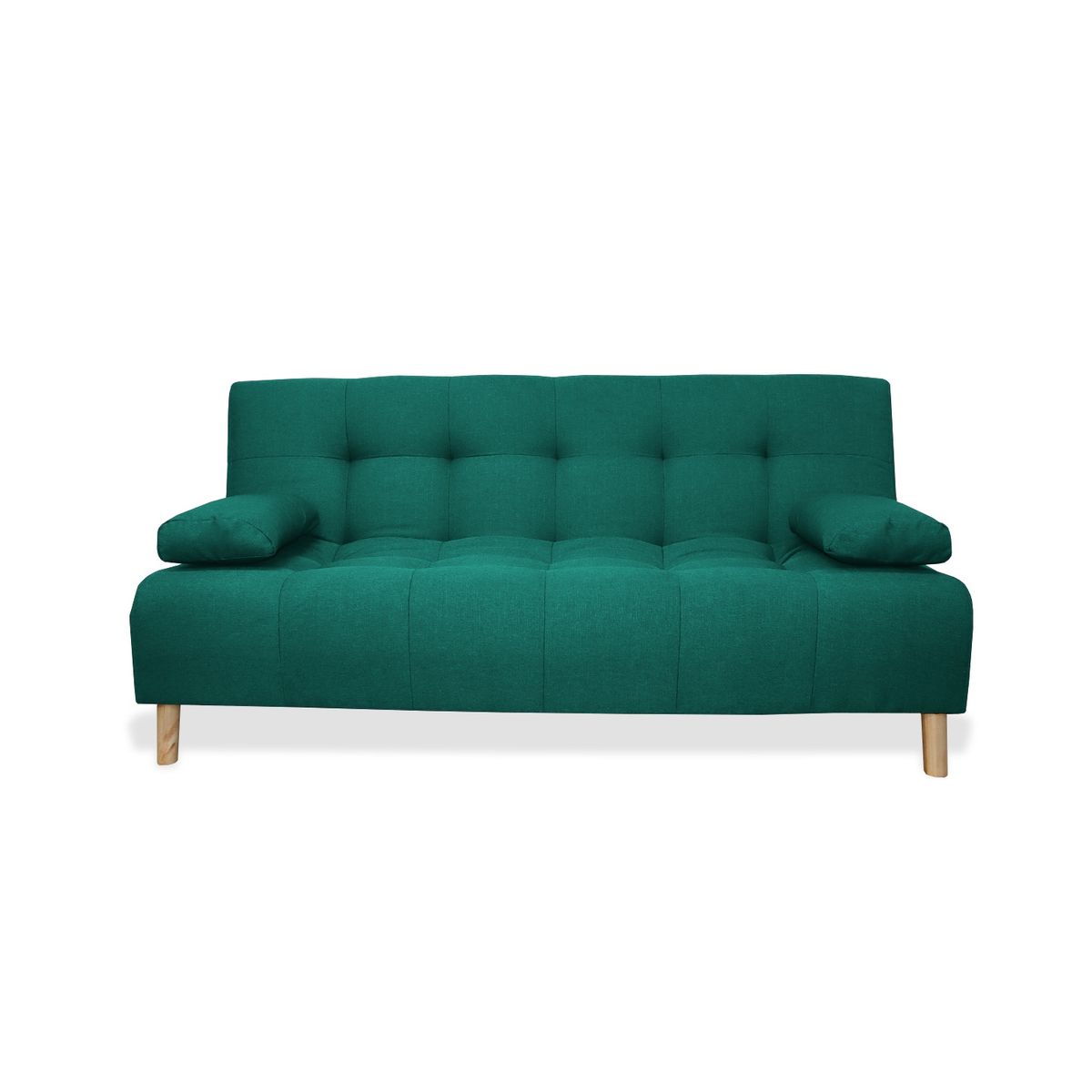 MUEBLES REM - Sofa Cama Sabathy 3 Puestos Verde + Cojines