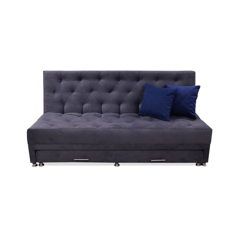GENERICO - Sofa Cama Rossier Nido Tarima Gris + Cojines