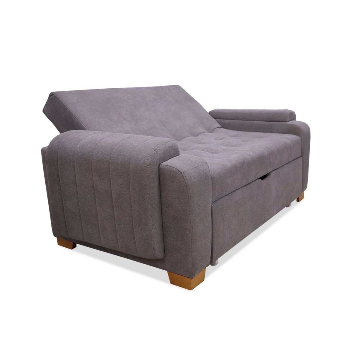 MUEBLES REM - Sofa Cama Multifuncional Stauffer Gris + Cojines