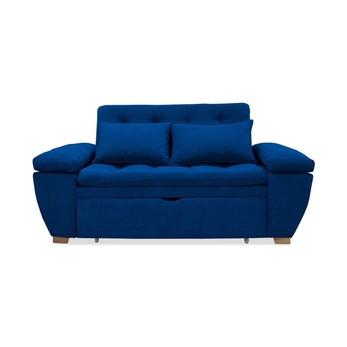 MUEBLES REM - Sofa Cama Multifuncional Magnin Azul Petroleo + Cojines