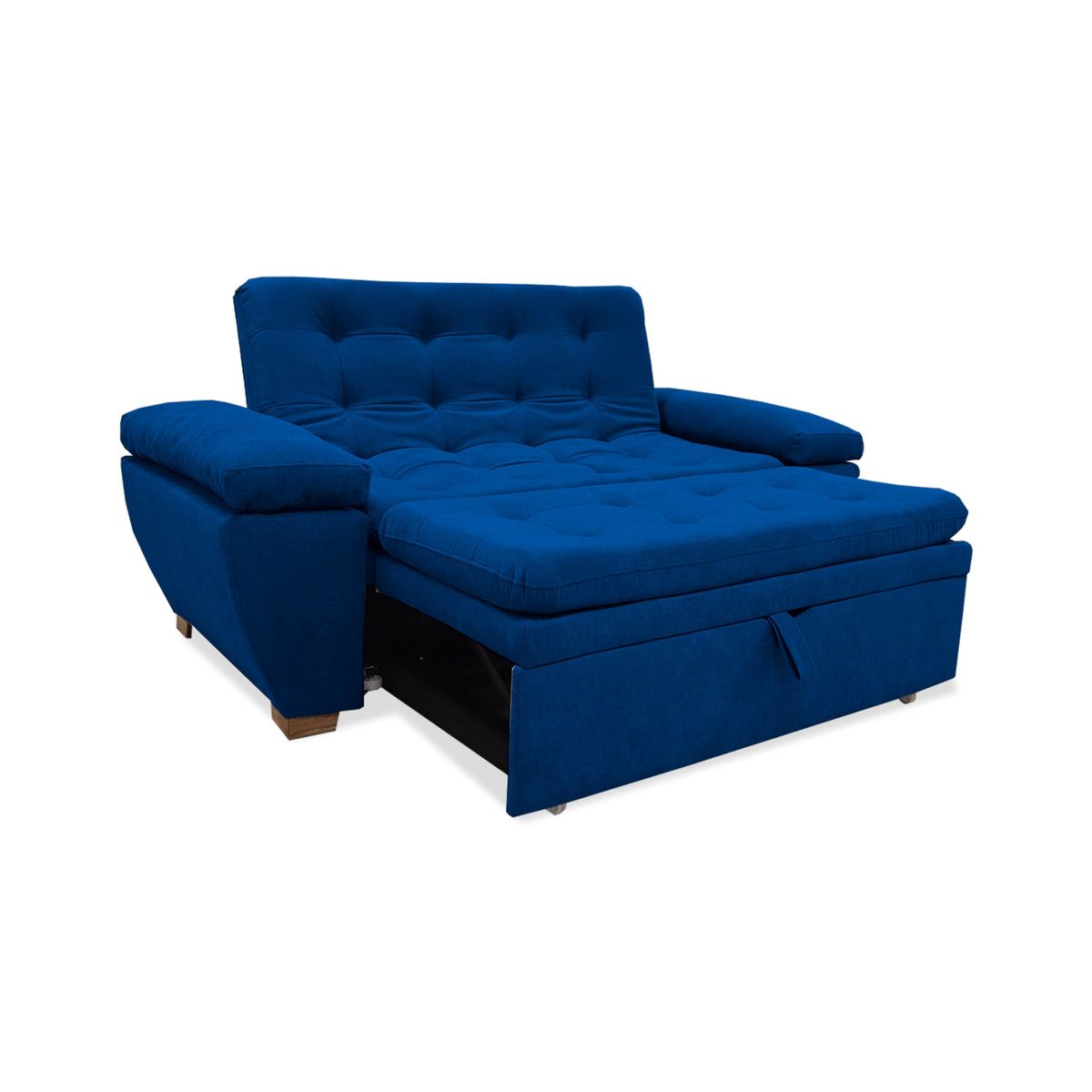 MUEBLES REM - Sofa Cama Multifuncional Magnin Azul Petroleo + Cojines