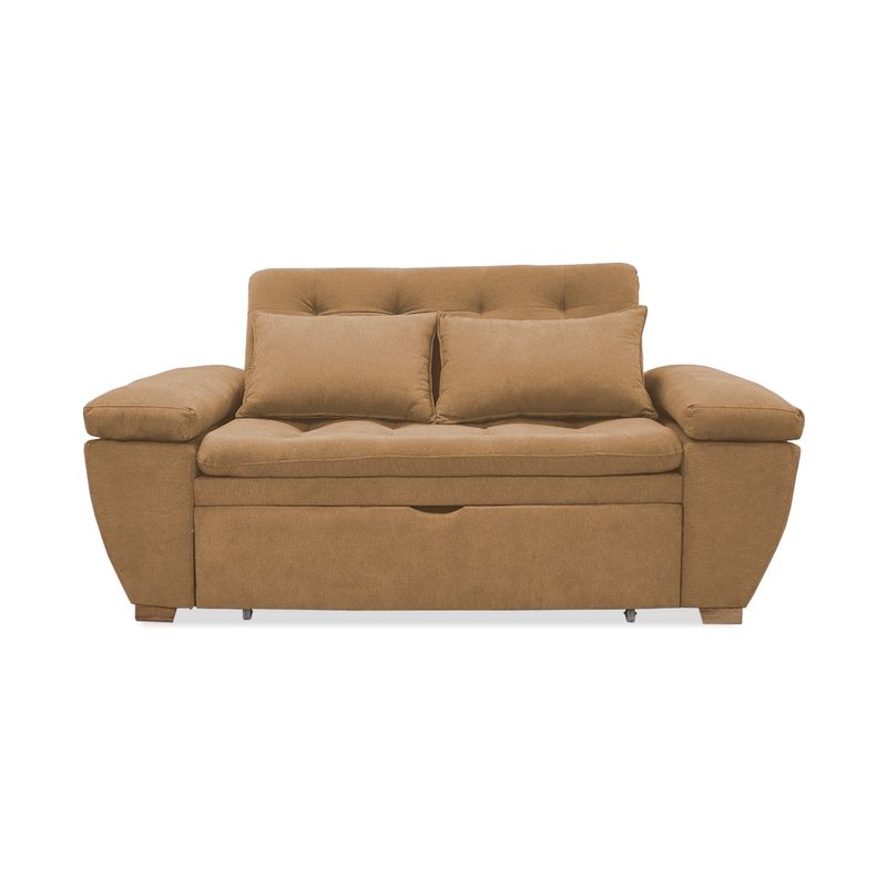 GENERICO - Sofa Cama Multifuncional Magnin Camel + Cojines