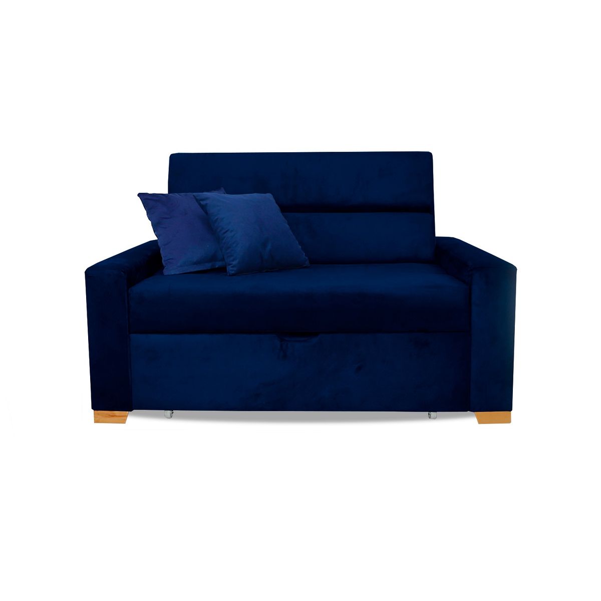 MUEBLES REM - Sofa Cama Multifuncional Aubry Azul Petroleo + Cojines
