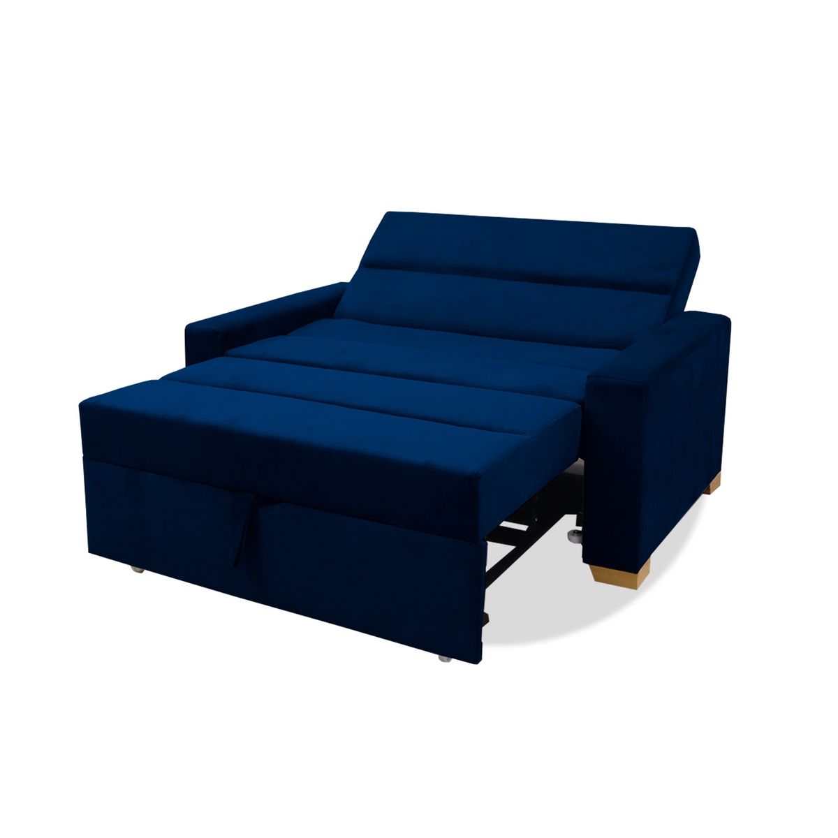 MUEBLES REM - Sofa Cama Multifuncional Aubry Azul Petroleo + Cojines