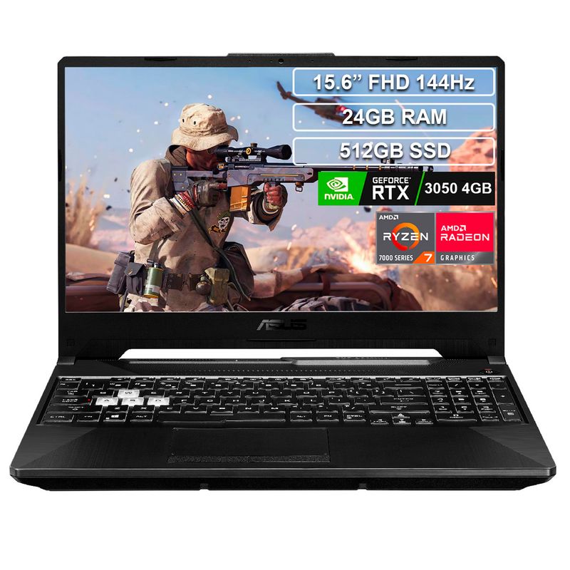 ASUS - Portátil Gamer Asus Tuf Ryzen 7 7435HS 24GB 512GB RTX3050
