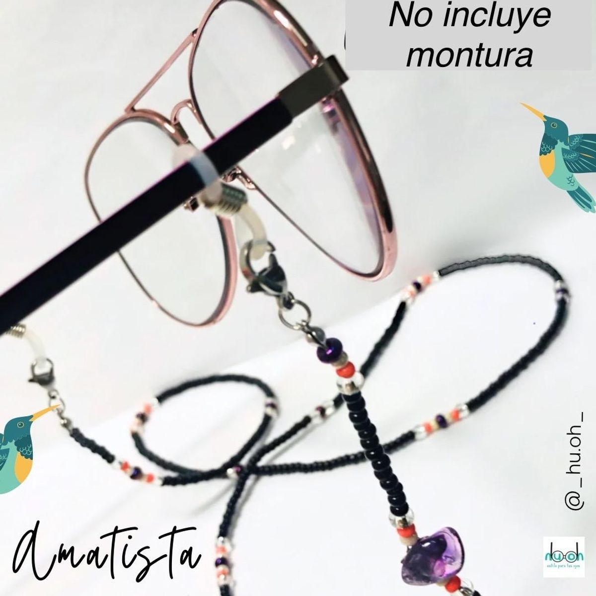 GENERICO - Sujetador - cadena - cuerda de monturas Amatista HUOH
