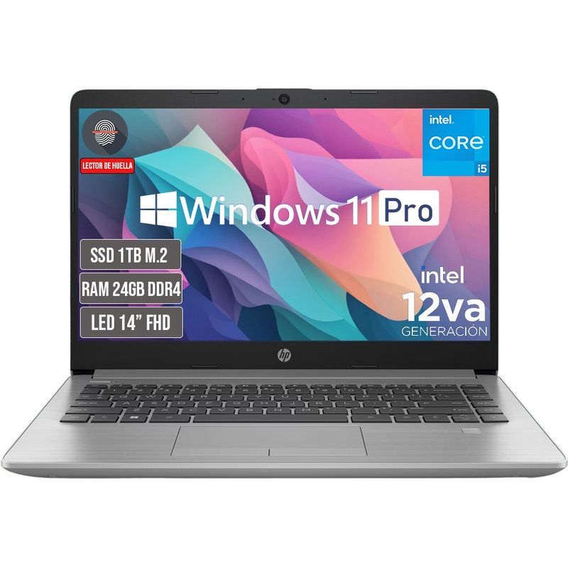HP - Portátil HP Intel Core I5 1235U 24GB RAM 1TB SSD 14" Windows 11 Pro