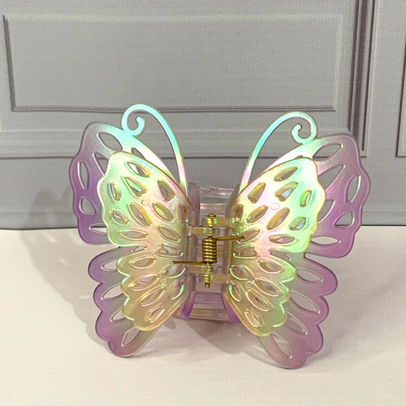 GENERICO - Pinza Gancho Caimán Mariposa Tornasol Para Cabello
