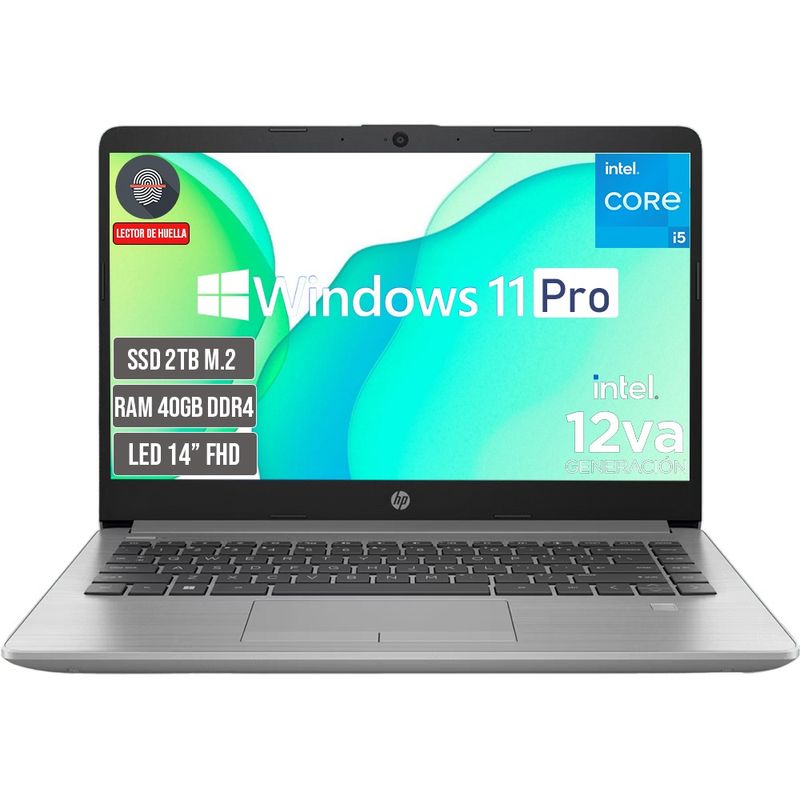 HP - PORTATIL HP INTEL CORE I5-1235U SSD 2TB RAM 40GB LED 14 FULL HD WIN 11 PRO