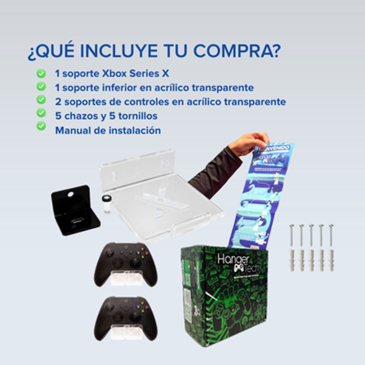 HANGERTECH - Combo soporte de pared Xbox Series X.