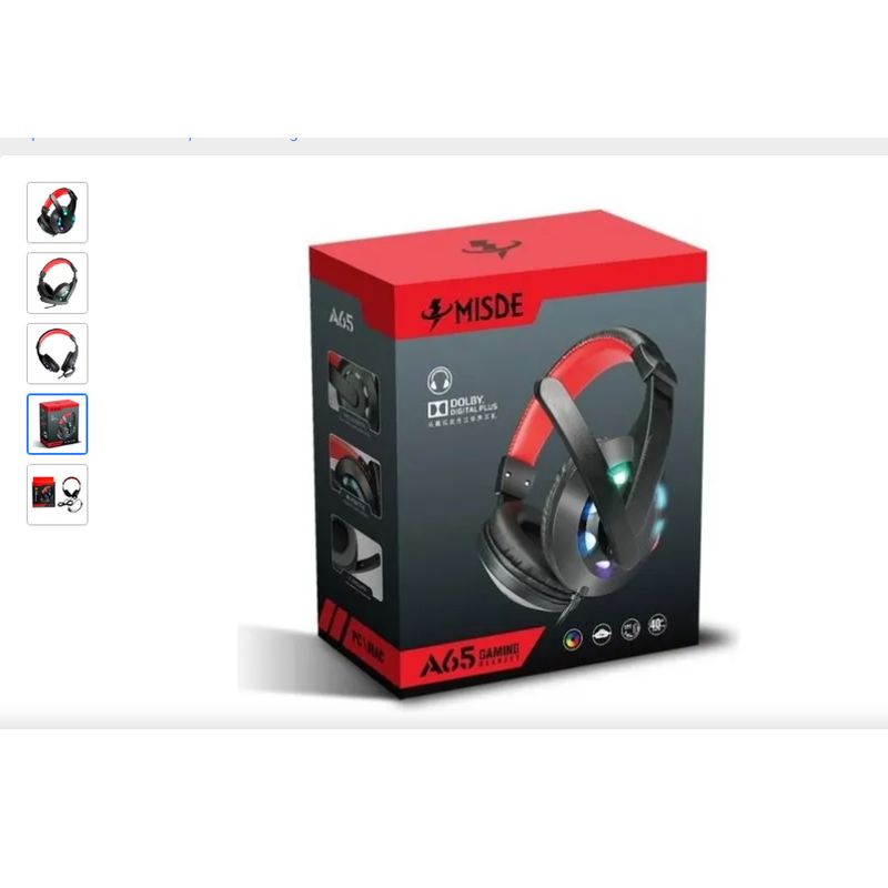 GENERICO - Audifono Gamer A65 Alambrico