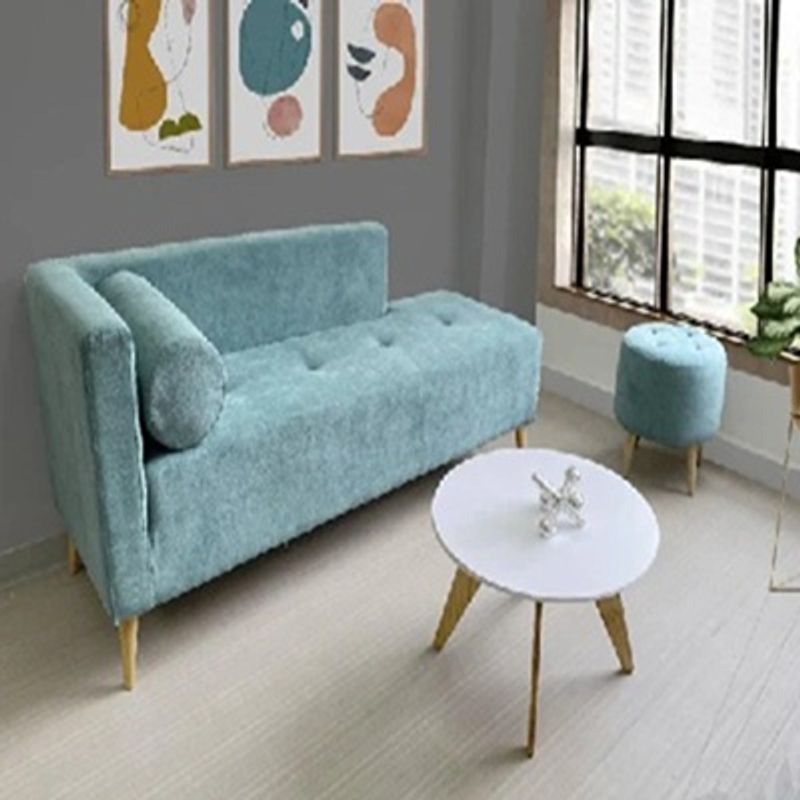 DKO DESIGN - Combo sala Sofá 66x163x64 + Puff Verde Menta + Mesa de Centro