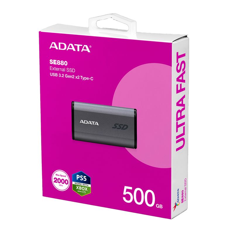 ADATA - Disco Duro Externo Adata SE880 SSD 500GB USB-C