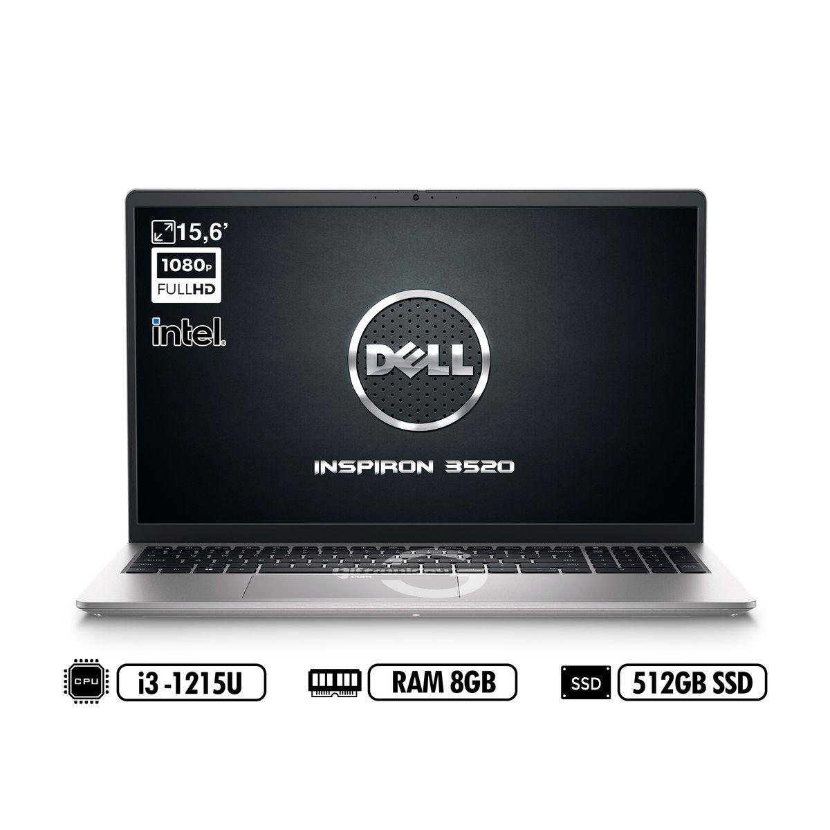 DELL - Portatil DELL 156′ FHD INTEL i3-1215U Ram 8GB DDR4 512GB SSD Silver