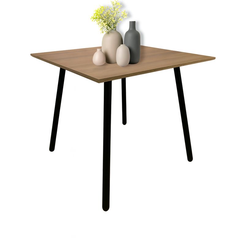 DKO DESIGN - Mesa De Comedor Cuadrado Look 745x80x80cm Amaretto