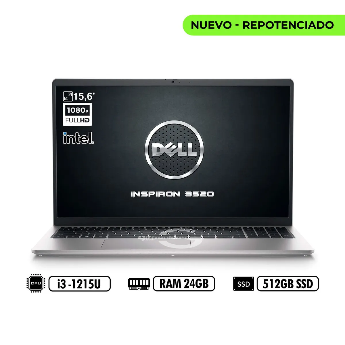 DELL - Portatil DELL 156′ FHD INTEL i3-1215U Ram 24GB DDR4 512GB SSD Silver