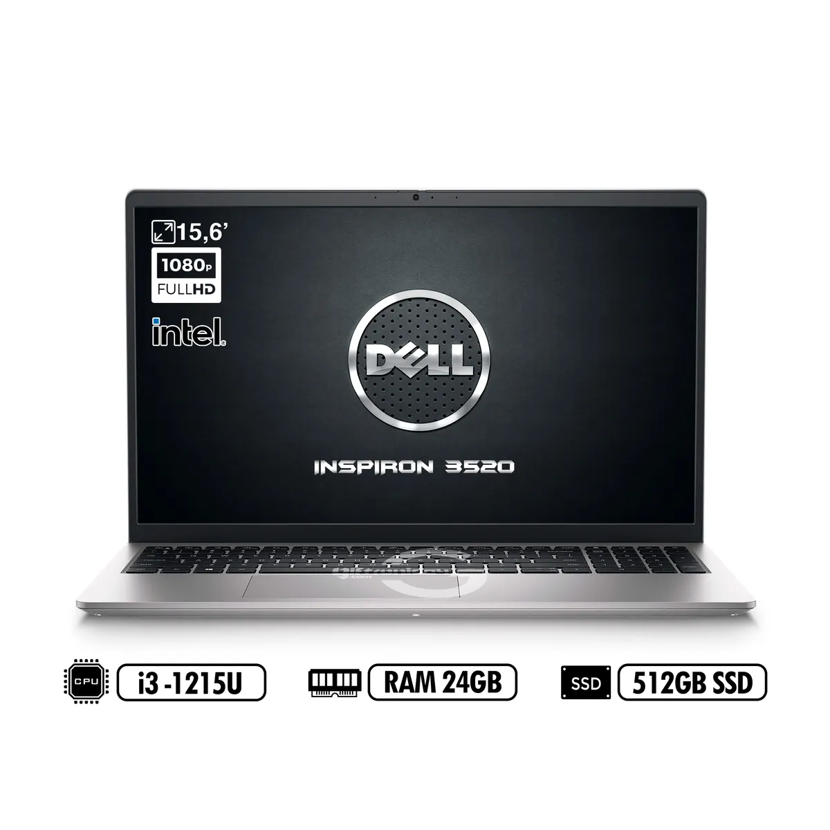 DELL - Portatil DELL 156′ FHD INTEL i3-1215U Ram 24GB DDR4 512GB SSD Silver