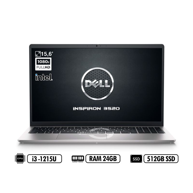 DELL - Portatil DELL 156′ FHD INTEL i3-1215U Ram 24GB DDR4 512GB SSD Silver
