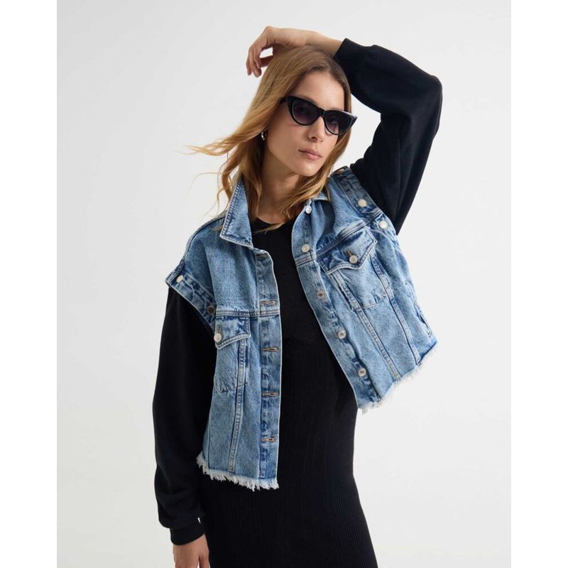 SEVEN SEVEN - Chaqueta Para Mujer Trucker Color Azul Marca Seven Seven #28080968