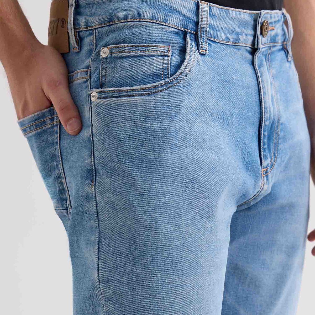 SEVEN SEVEN - Jeans Slim Tono Claro  Para Hombre Azul Seven Seven