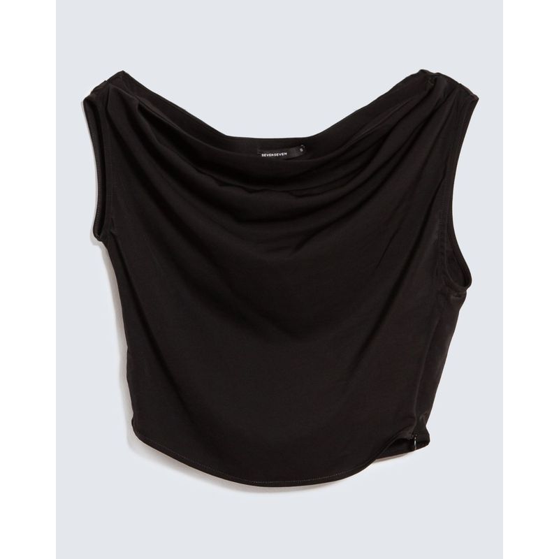 SEVEN SEVEN - Blusa Para Mujer Manga Corta Color Negro Marca Seven Seven #28124052
