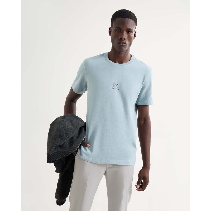 SEVEN SEVEN - Camiseta Para Hombre Manga Corta Cuello Redondo Color Azul Marca Seven Seven #45092659