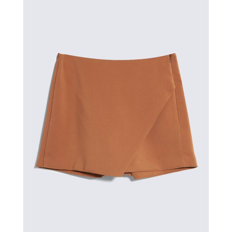 SEVEN SEVEN - Short Para Mujer Multiusos Plano Color Camel Marca Seven Seven #28191082