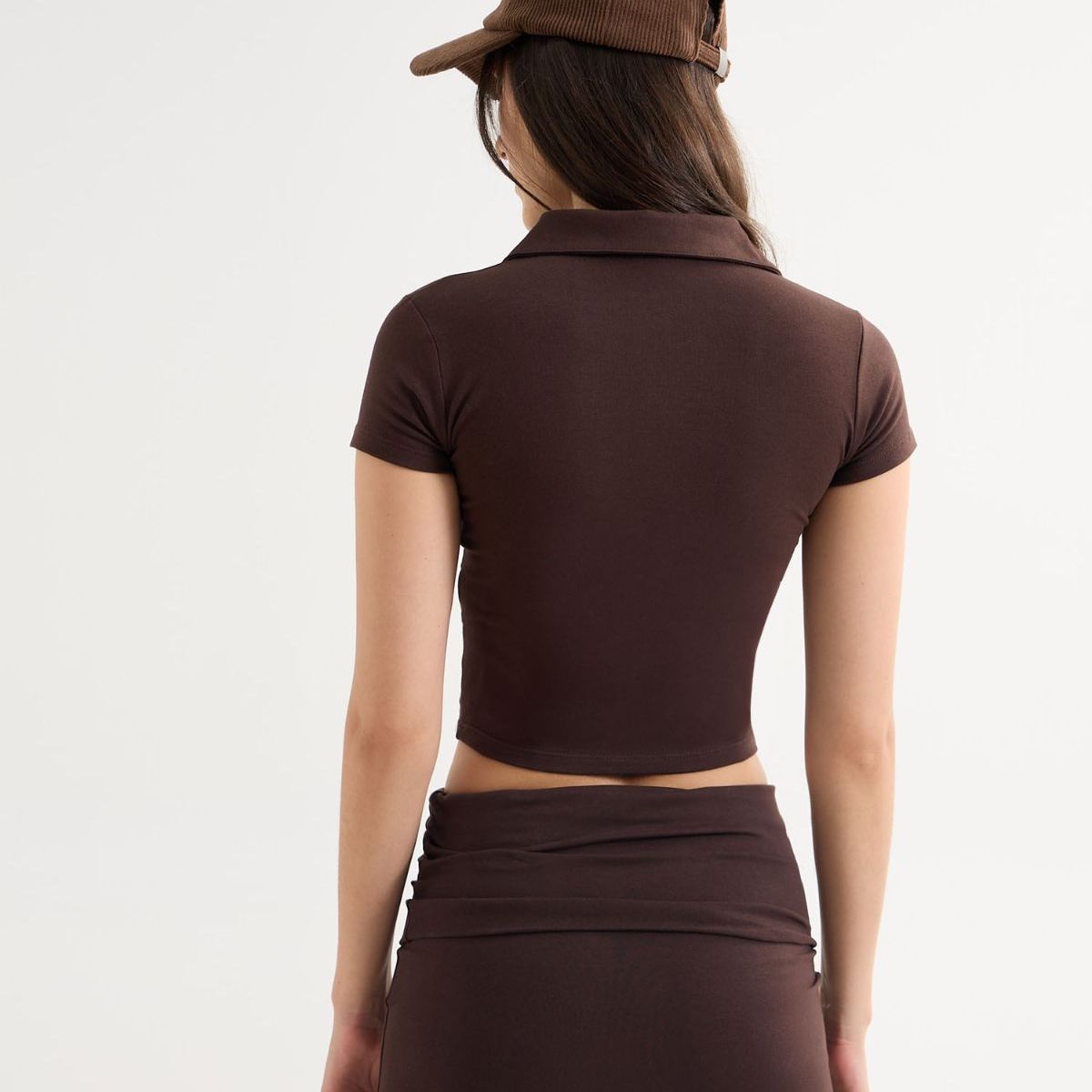 SEVEN SEVEN - Polo Para Mujer Manga Corta Color Café Marca Seven Seven #28110009