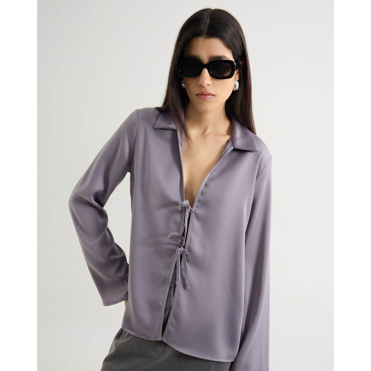 SEVEN SEVEN - Blusa Para Mujer Manga Larga Color Gris Marca Seven Seven #28124053