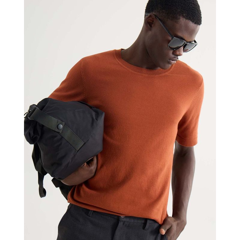 SEVEN SEVEN - Camiseta Para Hombre Manga Corta Cuello Redondo Color Naranja Marca Seven Seven #45092702